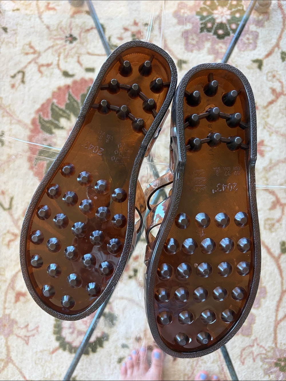Loeffler Randall Brown Jelly Sandals - Picture 4 of 4